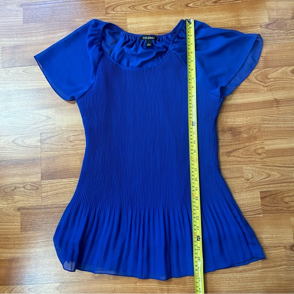 3/$20 Roz & Ali blue blouse - Picture 5 of 8